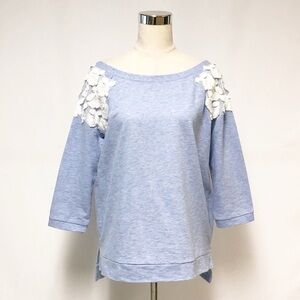Alexia Admor Lace Detail Sweatshirt Sz S